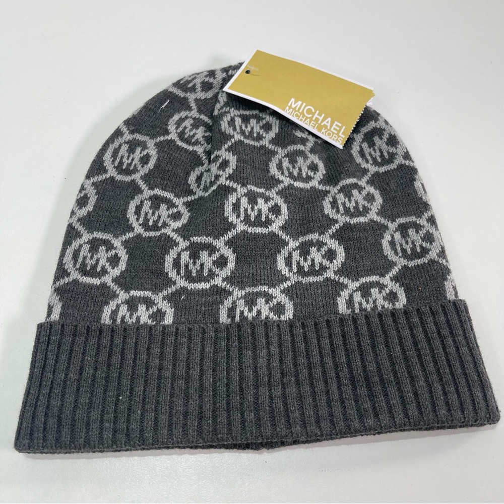 Michael Kors Signature MK Collection Beanie Hat Gray Women’s OS NWT